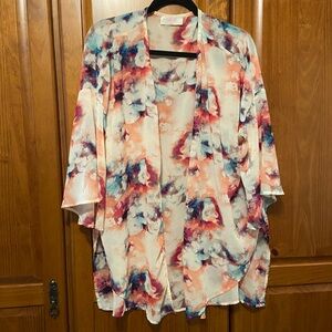 Lush Multicolor Floral Kimono‎ Top